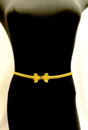 Vintage Goldtone Signed Mimi Di N Bumble Bee Metal Stretch Belt