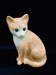 Vintage Ceramic Hand-decorated Cat Figurine/statue