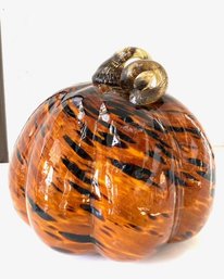 Amazing Handblown Art Glass Pumpkin