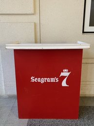 Vintage Seagram's Free Standing Bar - Solid Wood