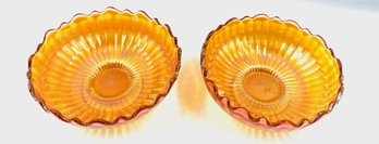 Pillar Flute Marigold Dessert Bowl Pair By Imperial