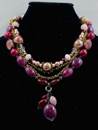 Pairing Of Purple Tones Necklace