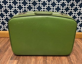 Vintage Hard-sided Small Green Suitcase