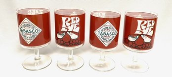 Set Of 4 Stemmed Tabasco Tumblers