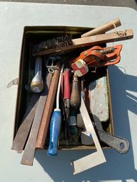 Mystery Metal Box Of Assorted Tools & More