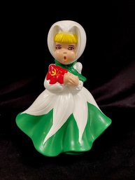 Vintage Ceramic Floral Caroling Girl