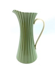 Vintage Bouquet Sage Green Ribbed Creamer By Lenox