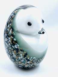 Weighted Art Glass Figural Hedgehog Figurine/paperweight