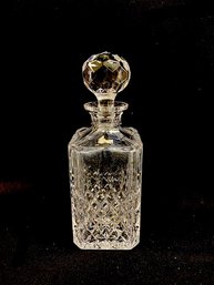 Signed Atlantis Cut Crystal Square Decanter