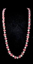 Romantic Laila Rowe Pink & Clear Stone Nugget Necklace