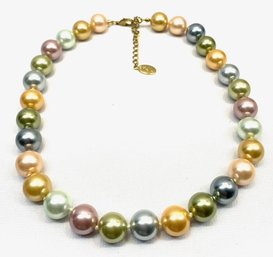 Vintage Pastel Pearl Strand By Kenneth Jay Lane