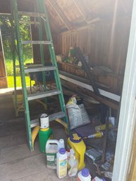 A 6' A Frame Ladder And Shed Contents