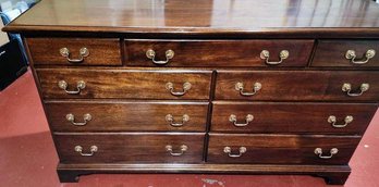 Vintage 9 Drawer  Mahogany Chippendale Dresser