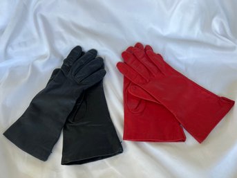 Two Pairs Of Vintage Leather Fownes Gloves