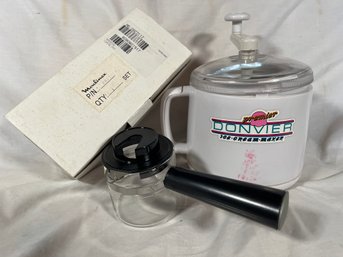 Moulinex Verseuse Coffee Pot  And A Premier Donvier Ice Cream Maker