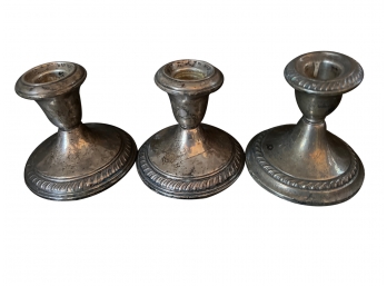 Sterling Silver Candlesticks (3)