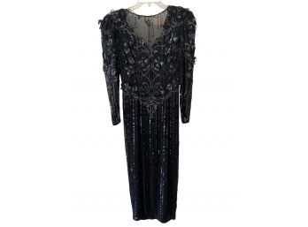 Lillie Rubin Sequined Long Sequined Gown