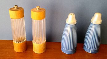 Two Sets Of MCM Salt And Pepper Shakers.