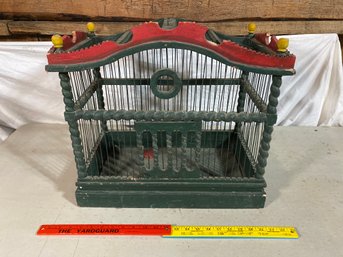 Old Bird Cage With Back Flap Access 20x18x11