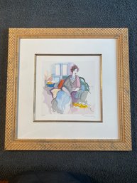 Signed Tarkay With COA 17.5x17.5 Serigraph Numbered 83/350 Framed Matted Lovely Piece