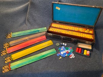WOW Bakelite Majong 163 Pieces Beauty Of A Set Game In Great Condition Original With Key See Photo WOW