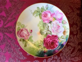 Gorgeous Antique Porcelain Plate By Limoge Stamped With Crown Coronet