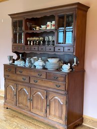 Maple Colonial Style  China Cabinet