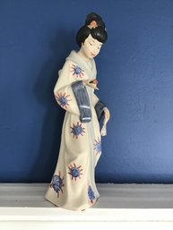 Elegant Handpainted Ceramic Geisha Figurine