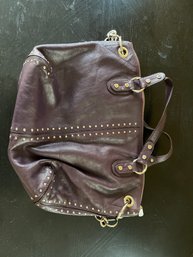 Michael Kors Large Purple Studded  Handbag