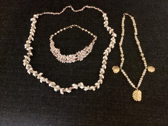 3 Vintage Necklaces Great Shape Nice Pieces