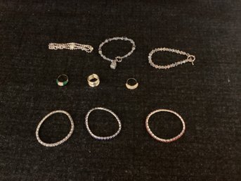 6 Bracelets And Three Rings,  Great Shape