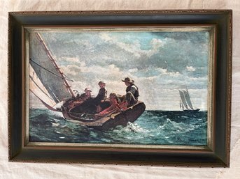 Winslow Homer No. 760 Breezing Up (1876) Print Framed.