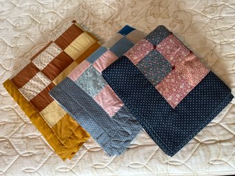 3 Vintage Handmade Quilts, Great For A Cozy Night By The Fire With A Great Book.