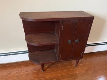 Small Wood End Table Bookshelf Cabinet 26x9x28