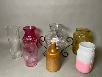 An Assortment Of Vases & Jug