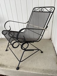 Black Metal Patio Chair, 22x23x30