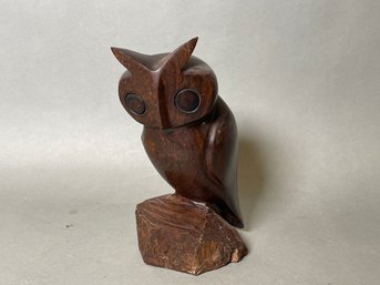 A Wood Carved Owl