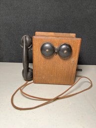 Antique Western Electric Telephone Hand Set Backlite Patented July 1894 Rings When Cranked 13x6x10in
