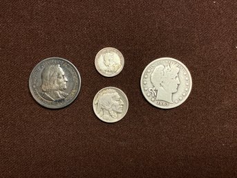 Silver Coin Collection 1903 Half Dollar 1917 Canada Dime 1893 Columbian Half Dollar Plus 1918 Nickel
