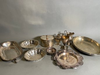 Large Assortment Of Silver Plate