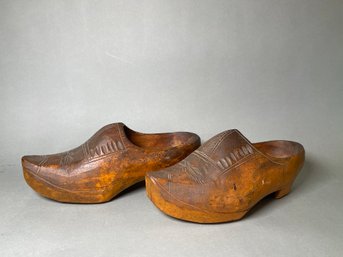 Vintage Handmade Authentic Wooden Clogs