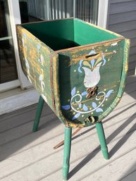 Hand Painted Trough Or Butter Churn 23x33x16 One Metal Strap Need To Be Attached Cool Old Piece Whatever It Is