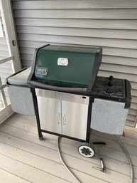 Weber Genesis Silver Bbq Gas Grill 54x45x21 Has Hose Line Attached For Direct Line Hook Up Clean It And Ready