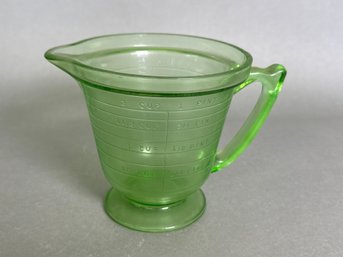 Vintage Green Glass Measuring Cup