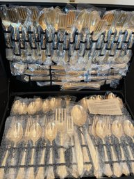 Brand New Large Gold Plated Flatware Set