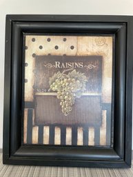 Raisins Art Print In Metal Frame
