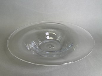 Very Large Blown Glass Hanover Center Bowl, Pontil On Bottom