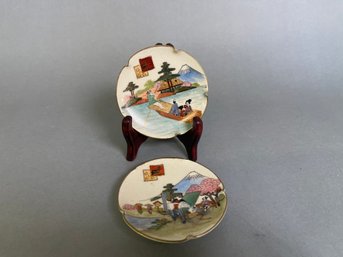 Two Miniature Asian Plates