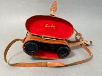 Vintage Binolux Binoculars With Case