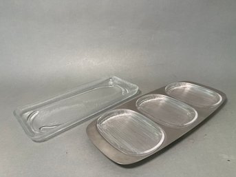 Beautiful Glass & Stainless Platters